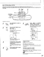 Preview for 25 page of Panasonic RXED90 - RADIO CASSETTE W/CD Operating Instructions Manual