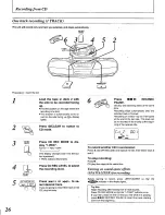 Preview for 26 page of Panasonic RXED90 - RADIO CASSETTE W/CD Operating Instructions Manual