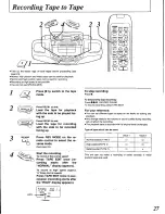 Preview for 27 page of Panasonic RXED90 - RADIO CASSETTE W/CD Operating Instructions Manual