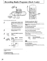 Preview for 28 page of Panasonic RXED90 - RADIO CASSETTE W/CD Operating Instructions Manual