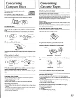 Preview for 35 page of Panasonic RXED90 - RADIO CASSETTE W/CD Operating Instructions Manual