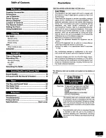 Предварительный просмотр 3 страницы Panasonic RXES25 - RADIO CASSETTE W/CD Operating Instructions Manual