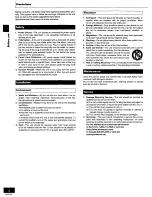 Предварительный просмотр 4 страницы Panasonic RXES25 - RADIO CASSETTE W/CD Operating Instructions Manual