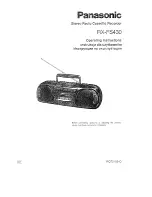 Panasonic RXFS430 - RADIO CASSETTE-LOW P Operating Instructions Manual предпросмотр