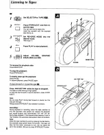 Предварительный просмотр 6 страницы Panasonic RXFS470 - RADIO CASSETTE-LOW Operating Instructions Manual