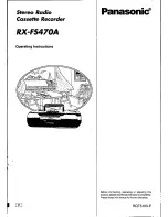 Panasonic RXFS470A - RADIO CASSETTE-LOW P Operating Instructions Manual предпросмотр