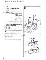 Предварительный просмотр 8 страницы Panasonic RXFT530 - RADIO/DUAL CASS-LOW Operating Instructions Manual