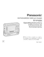 Preview for 1 page of Panasonic RY-P1000 Operating Instructions Manual