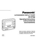 Panasonic RY-P700 Operating Instructions Manual preview