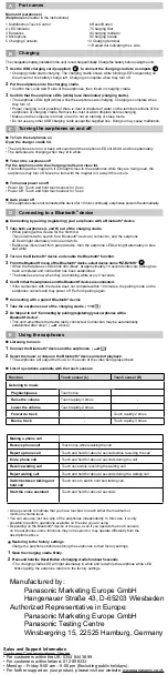 Preview for 6 page of Panasonic RZ-B210W User Manual