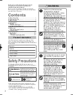 Предварительный просмотр 2 страницы Panasonic S-125MW1E5 Operating Instructions Manual