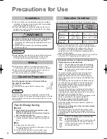 Предварительный просмотр 4 страницы Panasonic S-125MW1E5 Operating Instructions Manual