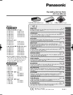 Panasonic S-22MU1E5A Operating Instructions Manual preview