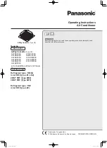 Preview for 1 page of Panasonic S-22MU2E5B Operating Instructions Manual