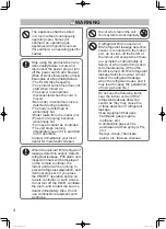 Предварительный просмотр 4 страницы Panasonic S-22MU2E5B Operating Instructions Manual