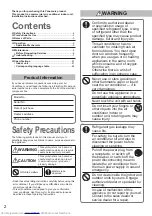 Предварительный просмотр 2 страницы Panasonic S-36MM1E5B Operating Instructions Manual