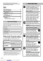 Предварительный просмотр 74 страницы Panasonic S-36MM1E5B Operating Instructions Manual