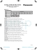 Preview for 1 page of Panasonic S-36MU1E5A Installation Instructions Manual