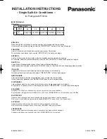 Panasonic S-36PK1E5 Installation Instructions Manual preview