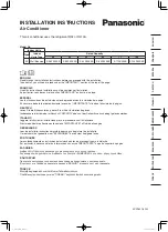 Panasonic S-36PK2E5B Installation Instructions Manual preview