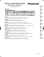 Panasonic S-36PY2E5A Installation Instructions Manual предпросмотр