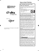 Preview for 2 page of Panasonic S60D series Operating Instructions Manual