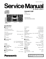 Panasonic SA-AK110P Service Manual preview