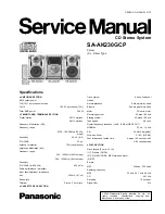 Panasonic SA-AK230 Service Manual preview