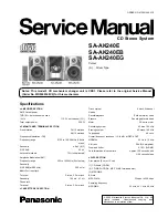 Preview for 1 page of Panasonic SA-AK240E Service Manual