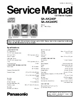 Preview for 1 page of Panasonic SA-AK240P Service Manual