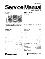 Preview for 1 page of Panasonic SA-AK240PL Service Manual