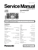 Panasonic SA-AK250GCP Service Manual preview