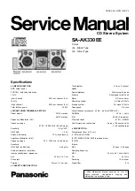 Panasonic SA-AK330EE Service Manual preview