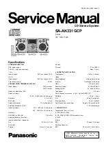 Preview for 1 page of Panasonic SA-AK331GCP Service Manual