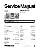 Предварительный просмотр 1 страницы Panasonic SA-AK340GCP Service Manual