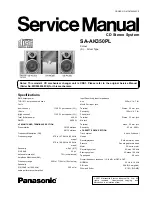 Preview for 1 page of Panasonic SA-AK350PL Service Manual