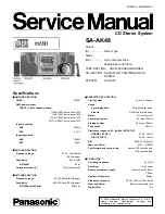 Preview for 1 page of Panasonic SA-AK48 Service Manual