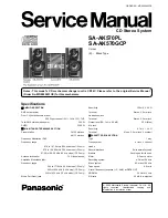 Preview for 1 page of Panasonic SA-AK570GCP Servise Manual