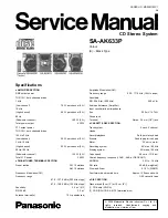 Preview for 1 page of Panasonic SA-AK633P Service Manual