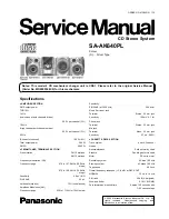 Preview for 1 page of Panasonic SA-AK640PL Service Manual