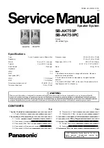 Panasonic SA-AK750E-K Service Manual предпросмотр