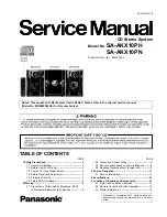 Panasonic SA-AKX10PH Service Manual preview