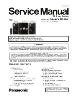Panasonic SA-AKX12 Service Manual preview