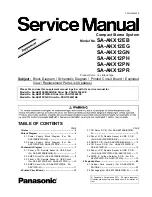 Preview for 1 page of Panasonic SA-AKX12EB Service Manual