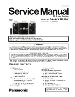 Предварительный просмотр 1 страницы Panasonic SA-AKX12LM-K Service Manual