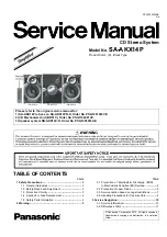 Предварительный просмотр 1 страницы Panasonic SA-AKX14P Service Manual