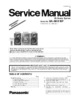 Panasonic SA-AKX18 Service Manual preview
