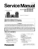 Panasonic SA-AKX200LM Service Manual preview