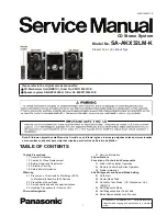 Panasonic SA-AKX32LM-K Service Manual preview