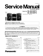 Preview for 1 page of Panasonic SA-AKX52PH Service Manual